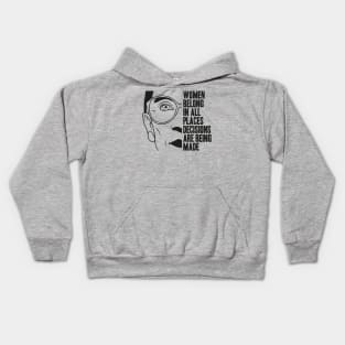 notorious rbg - rbg - ruth bader ginsburg - feminist - womens rights - notorious rbg - feminism - notorious - equal rights - social justice - ruth Kids Hoodie